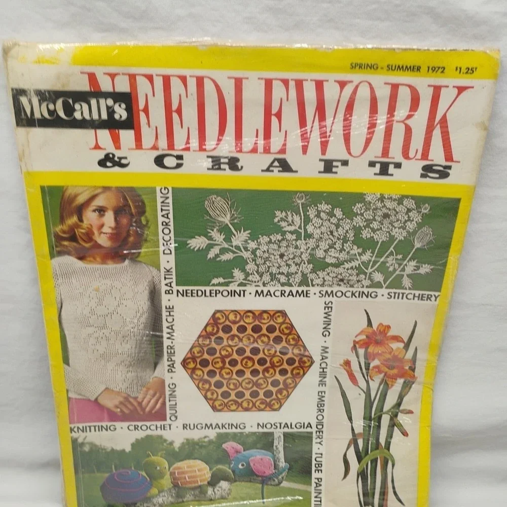 McCall's Needlework &‎ Crafts Spring-Summer 1972 New In Plastic NOS Vintage